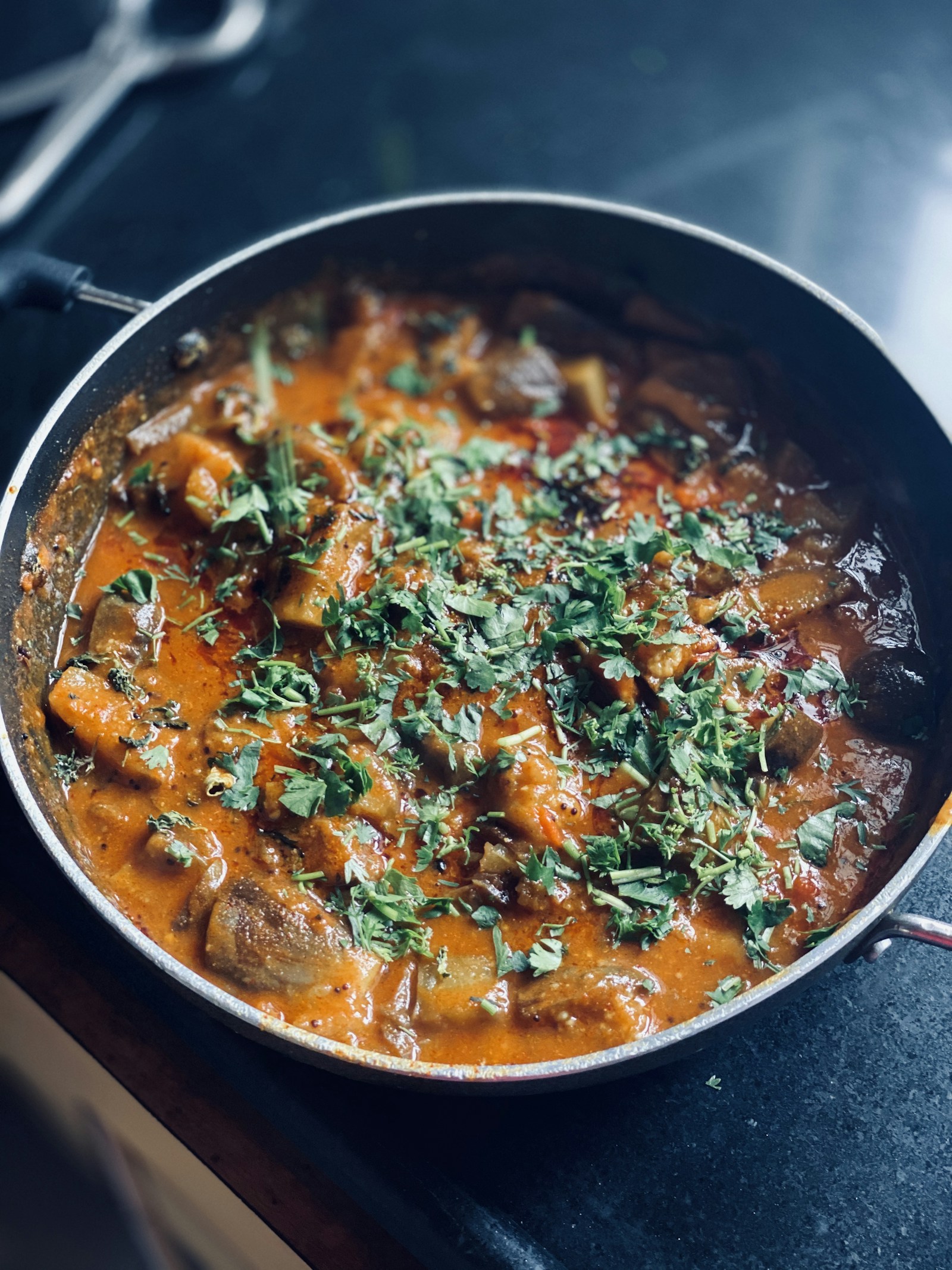 Indian chicken curry in a bowl